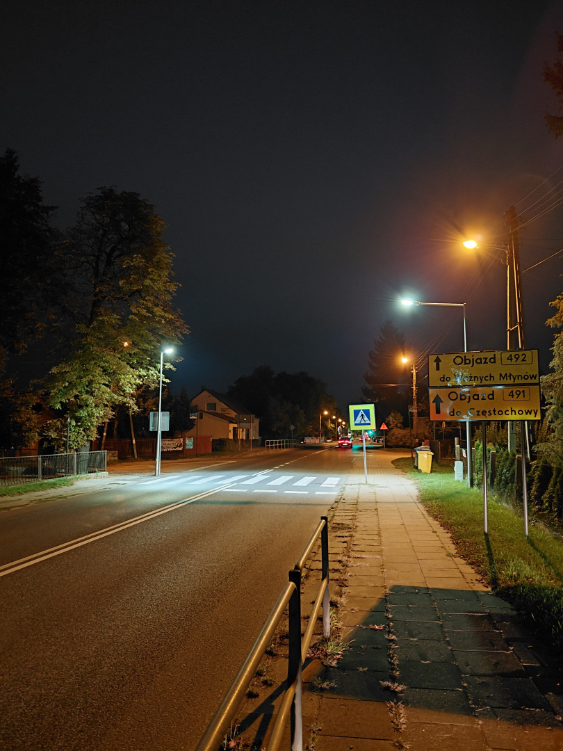 po budowie oświetlenia - noc